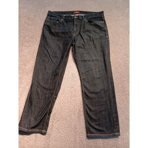 Perry Ellis Premium Denim Jeans Men's 38x30 Dark Wash Straight Fit Stretch